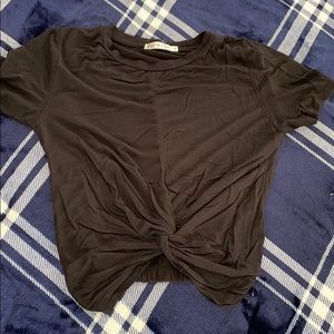 Black Hearts & Hips crop top tee, size small.